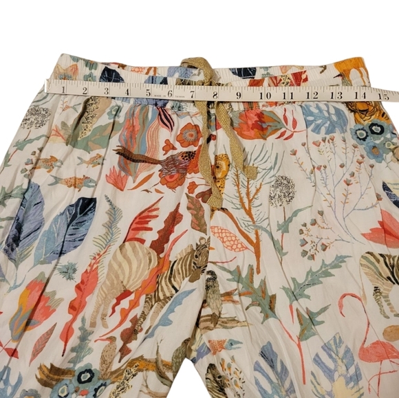 Anthropologie x Michele Morin Set ANIMALIA Zoo Wildlife Print Women's Small Pj's - Picture 11 of 15